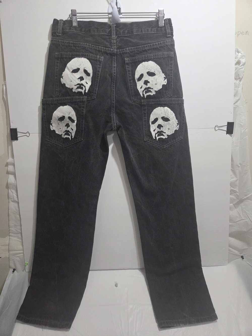 Men's Horror Streetwear Jeans Y2K Hip Hop Jeans - Picture 7 of 13